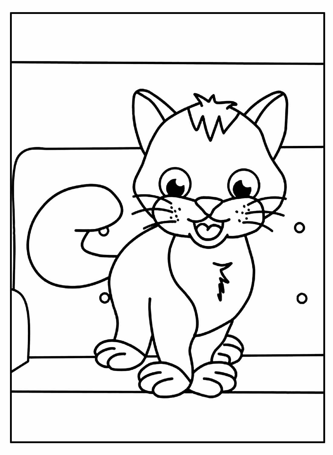 Gatinho para colorir