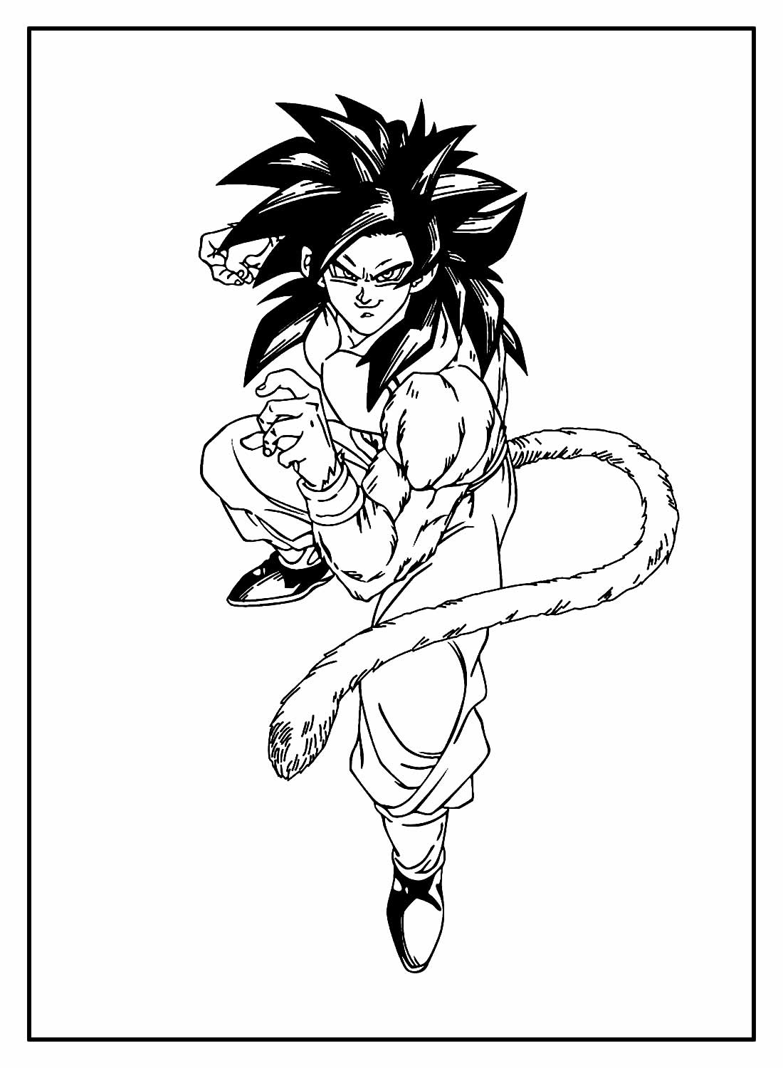 Goku para colorir - Dragon Ball Z