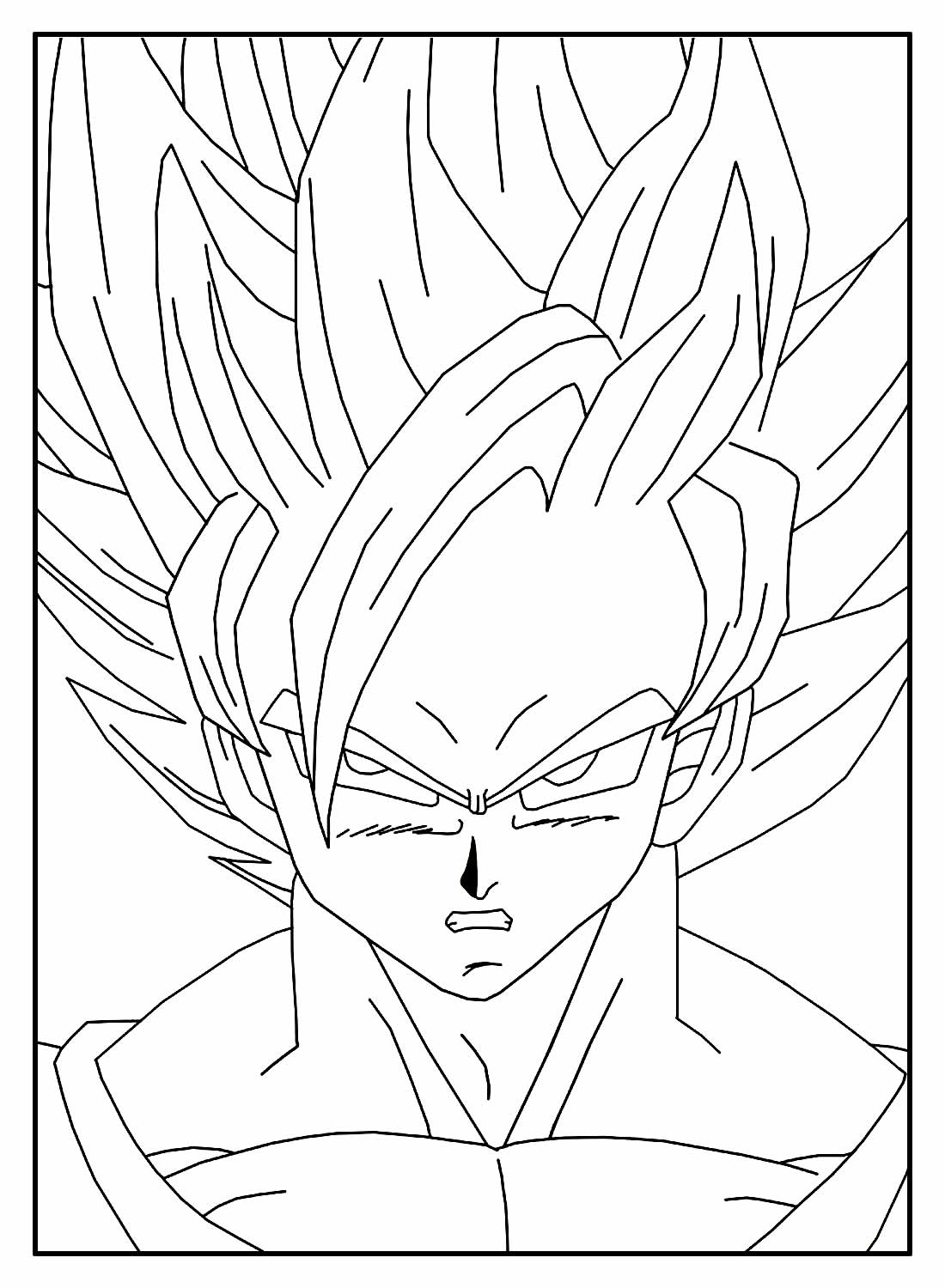 50 Desenhos do Goku para Colorir (Anime Dragon Ball Z)