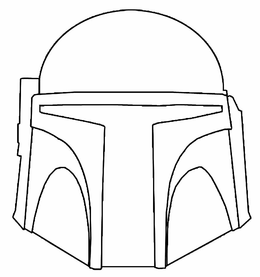 Capacete do Mandalorian para colorir