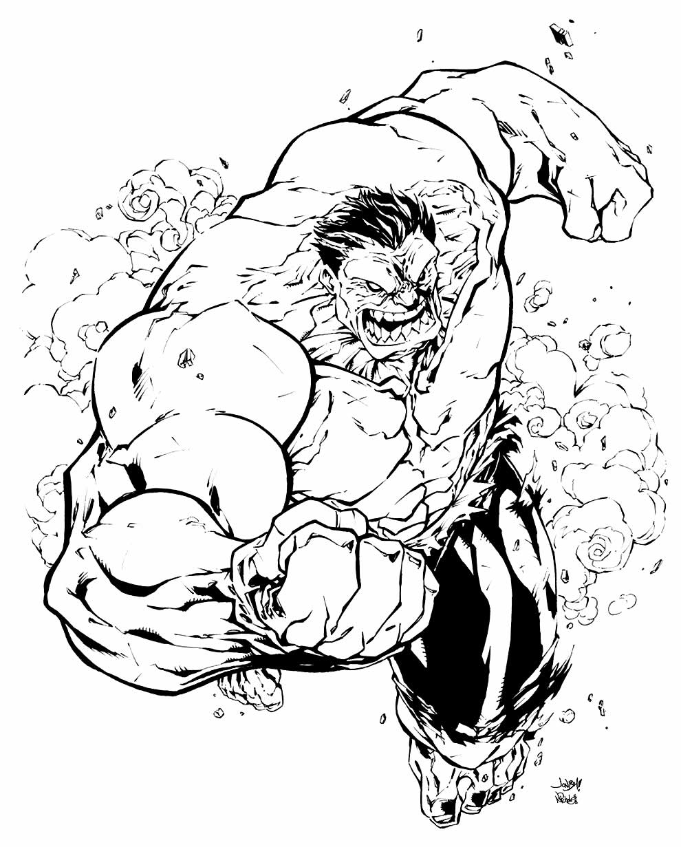 Desenho Hulk para colorir