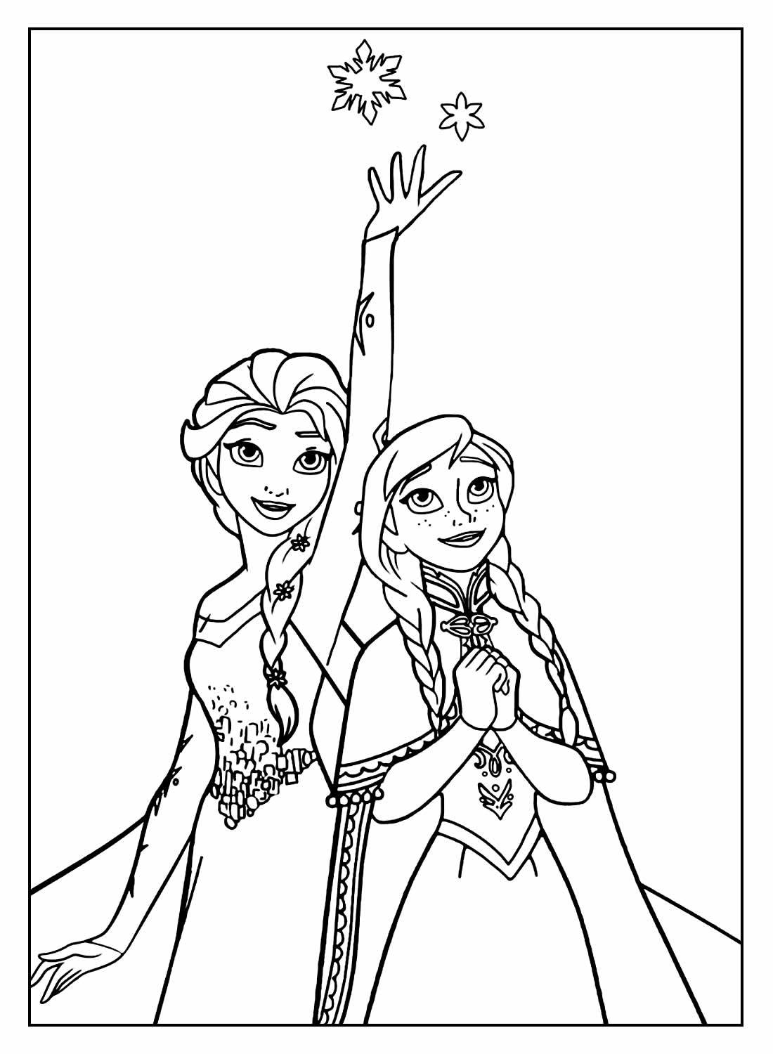 Desenhos Frozen Elsa e Anna