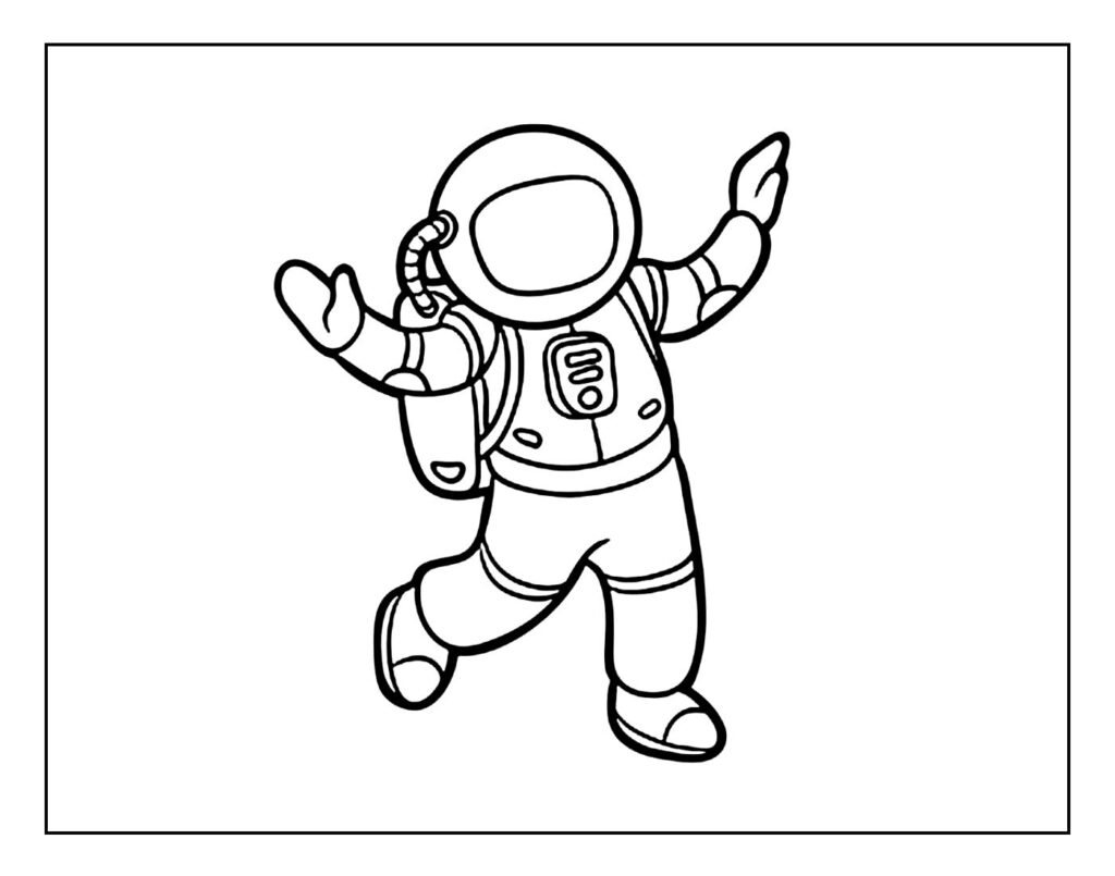 Desenho de Astronauta para colorir