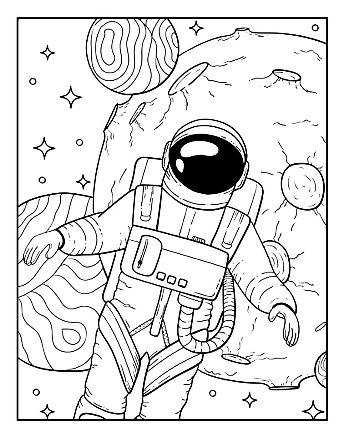 30+ Desenhos de Astronauta para colorir - Dicas Práticas