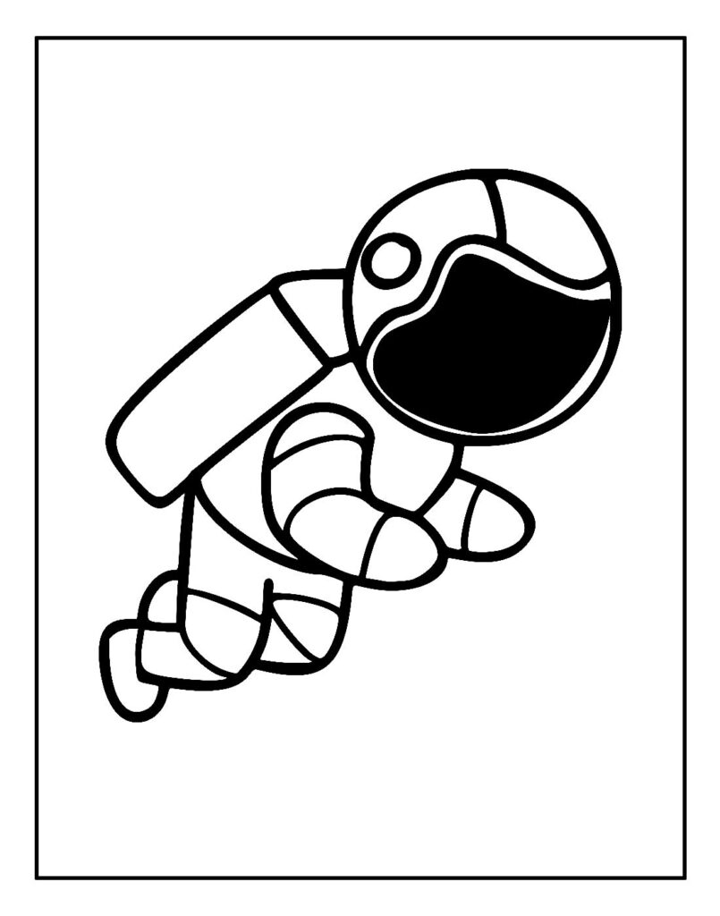 Desenhos lindos para colorir de Astronauta