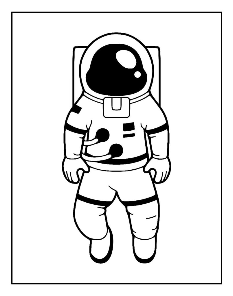 Desenho para pintar de Astronauta