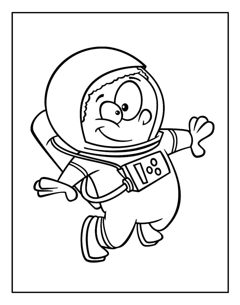 Desenho para pintar de Astronauta