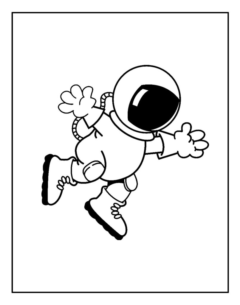 desenho de astronauta e ufo para colorir para crianças 10993616