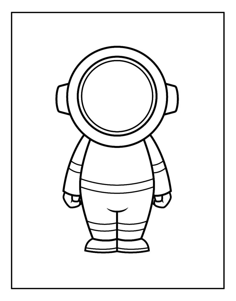 Desenho para colorir e pintar - Astronauta