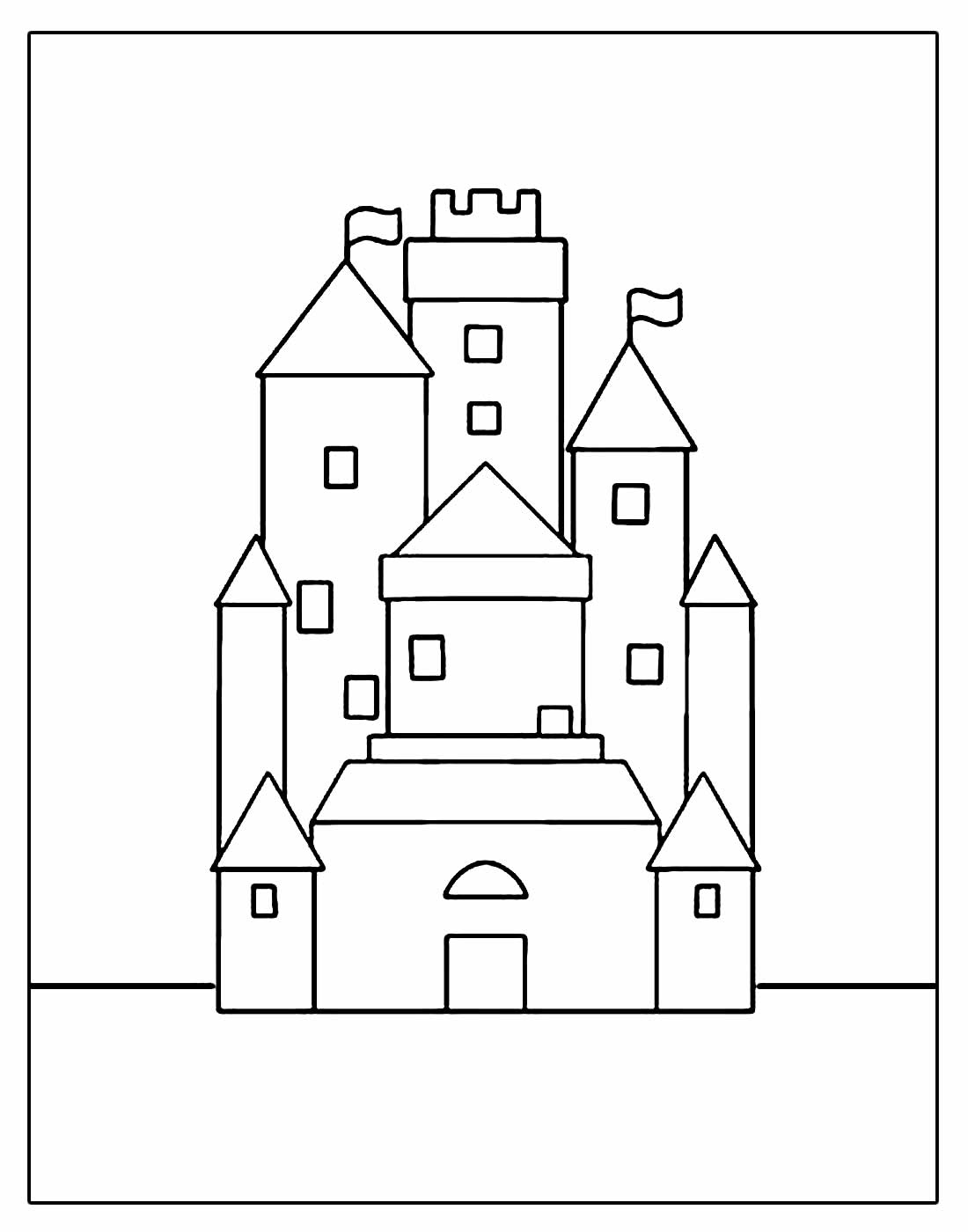 Desenhos para colorir Castelos