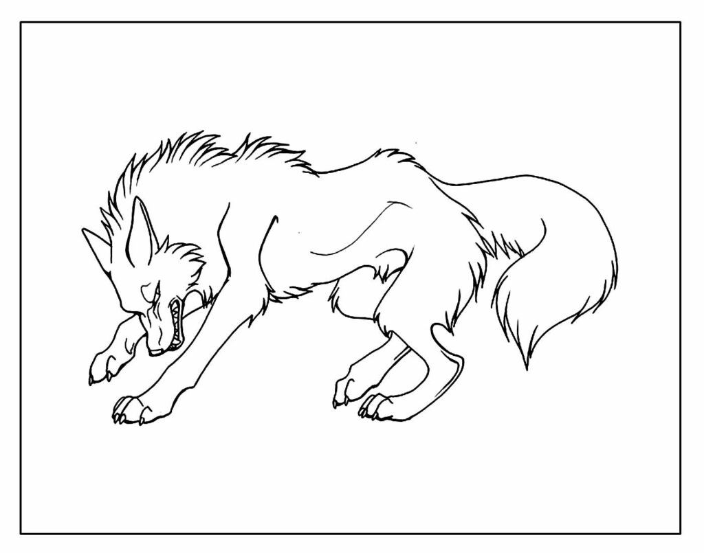 Desenho para colorir de Lobo