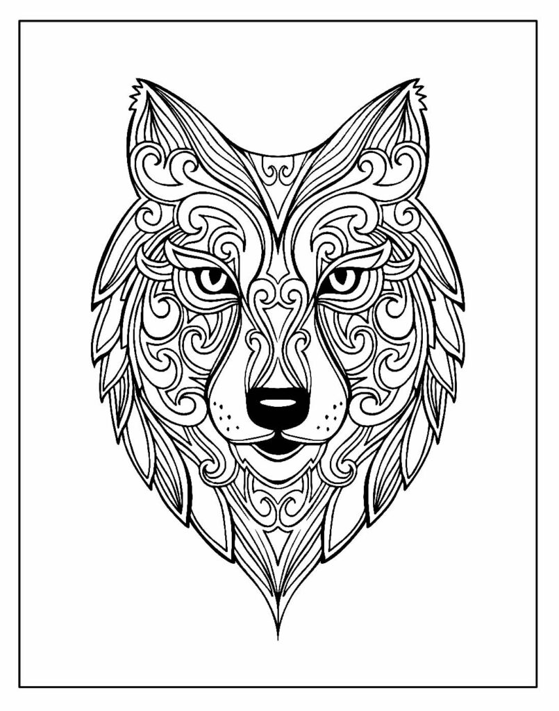 Desenho para colorir de Lobo