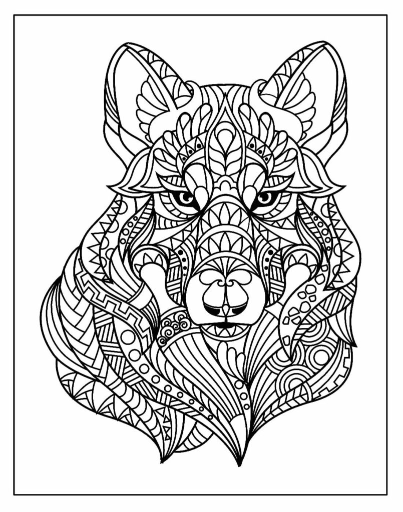 Desenho para colorir de Lobo