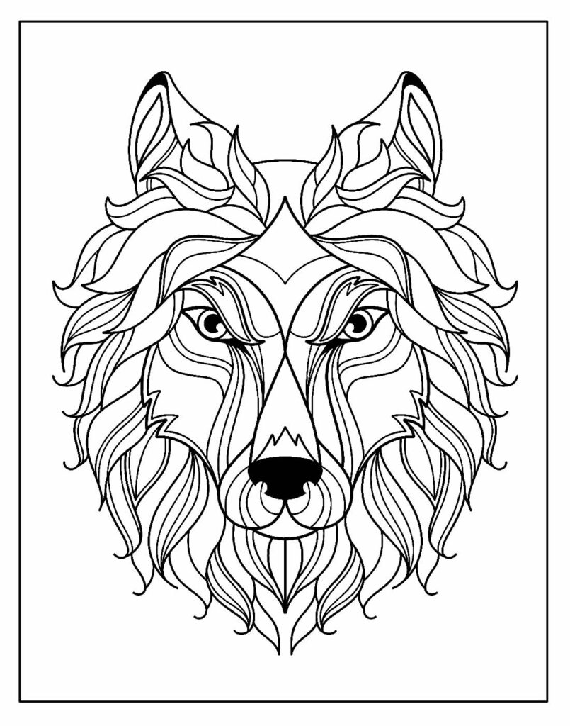 Desenho de Lobo para colorir