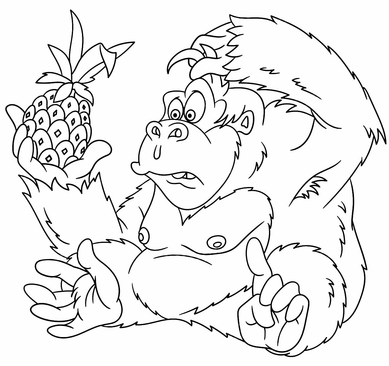 Desenho para colorir - Macaquinho