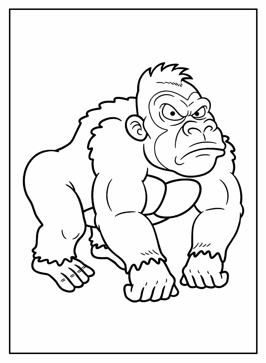 Desenho Gorila para colorir