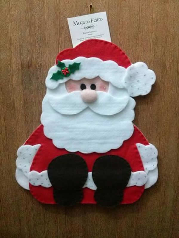 Papai Noel de Feltro com Moldes