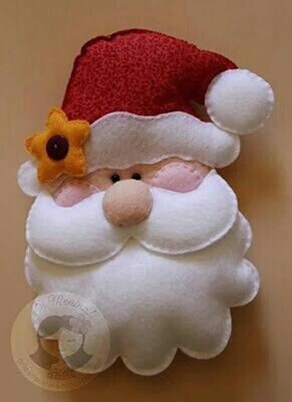 Papai Noel de Feltro com Moldes