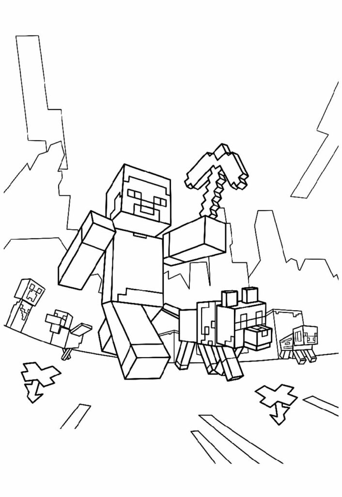 Desenhos Minecraft Pintar