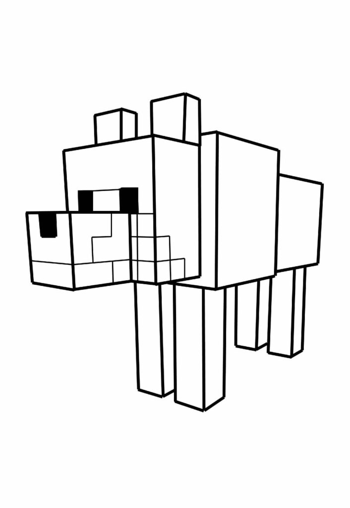 Desenho do Minecraft para colorir