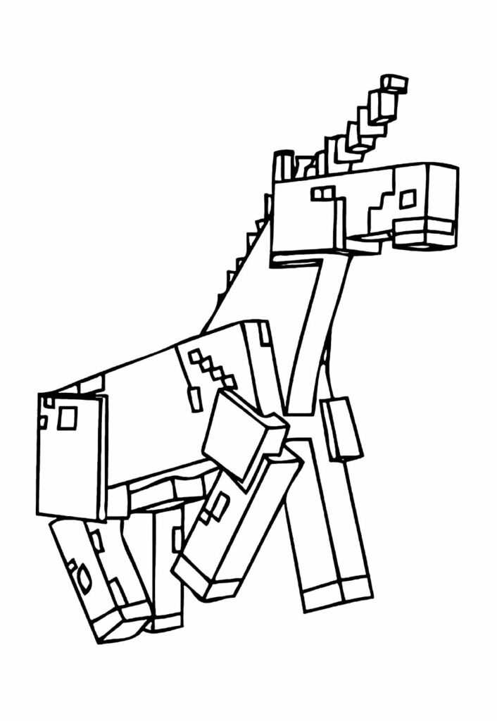 Desenho do Minecraft para pintar