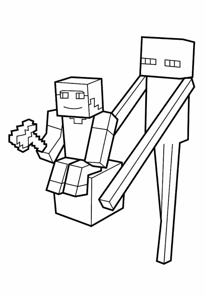 Desenho de Minecraft para colorir