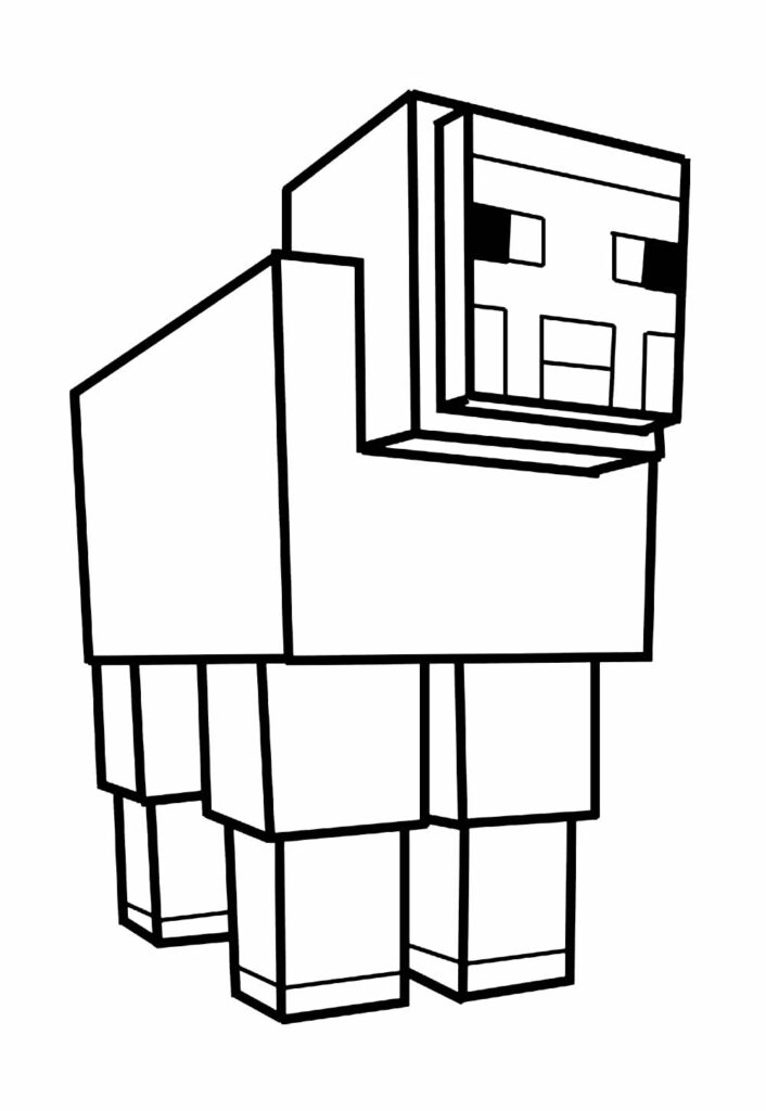 Desenho de Minecraft para pintar