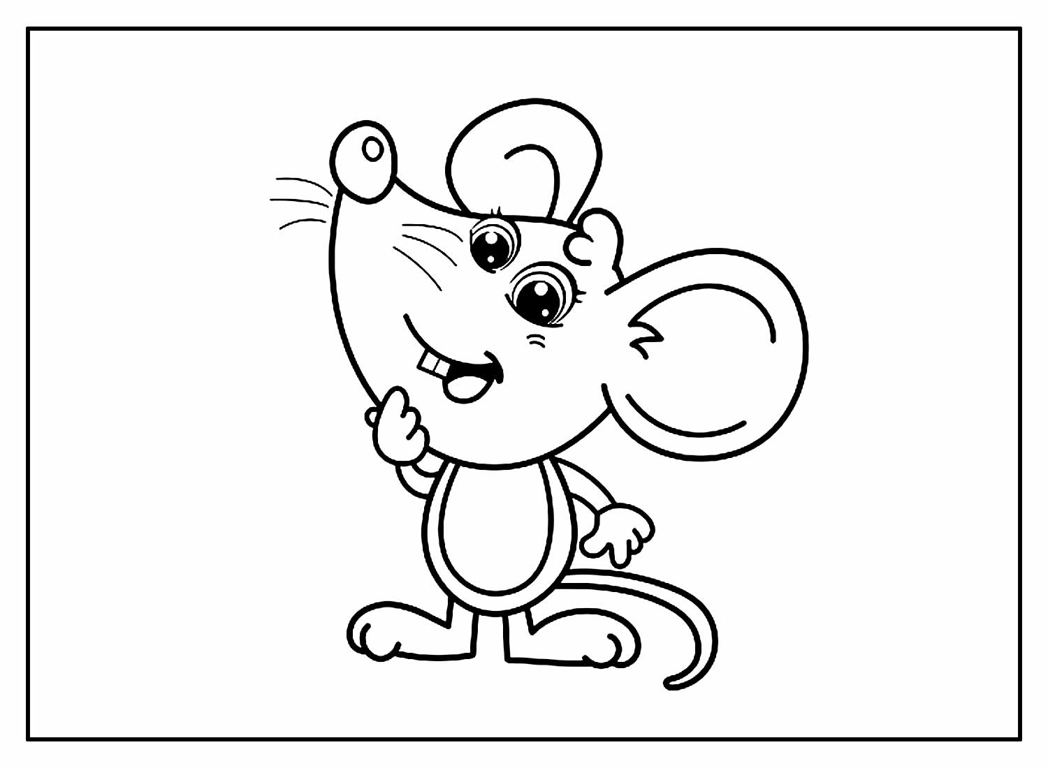 Desenho de Ratinho para colorir