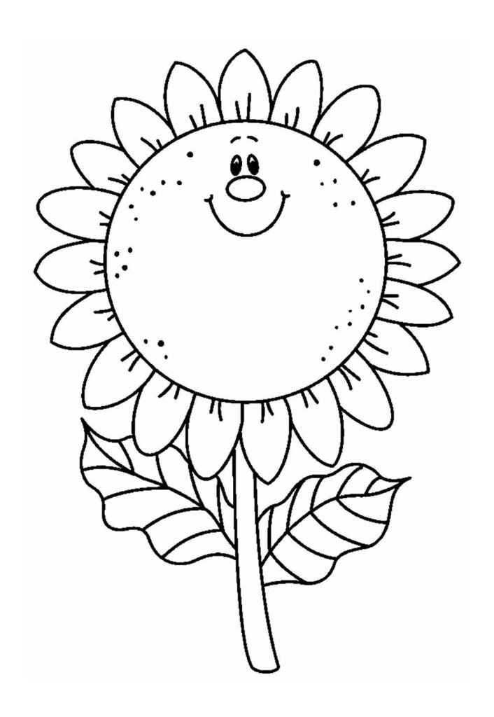 Desenho Fofo de Flor