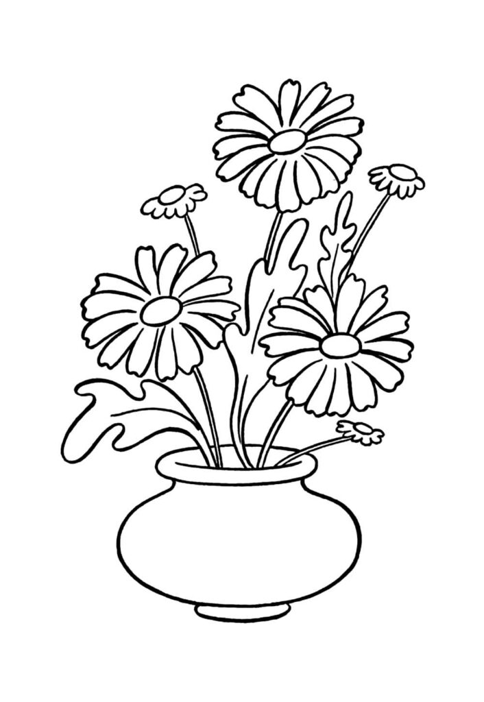 Desenho de Flores para colorir