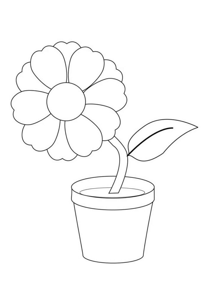 Desenho de Flor para colorir