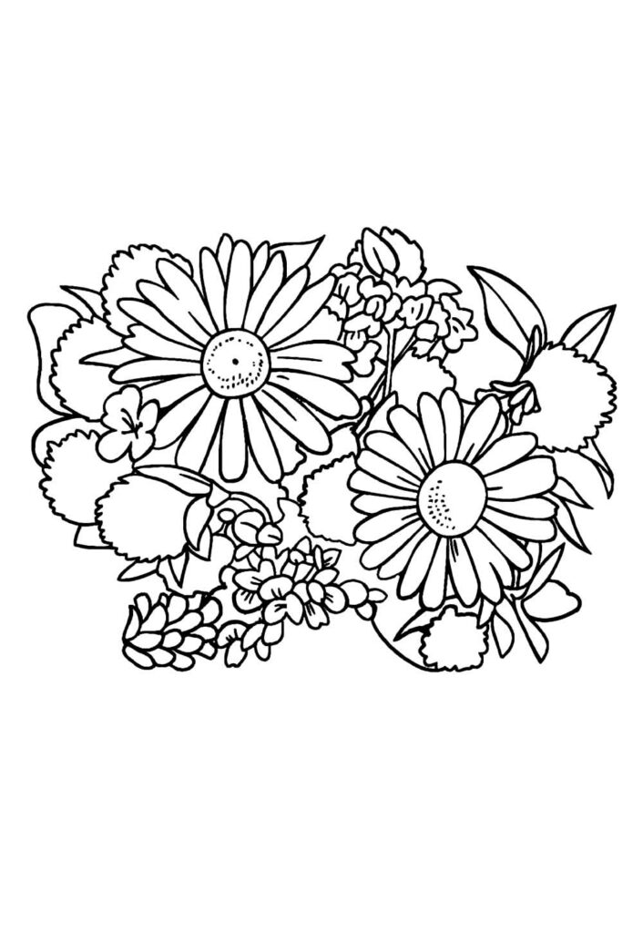 Desenho de Flores para imprimir