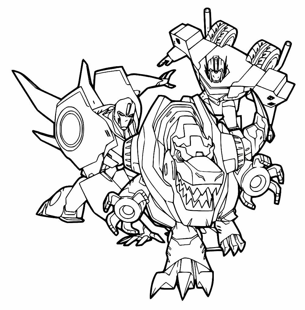 Desenho dos Transformers para colorir