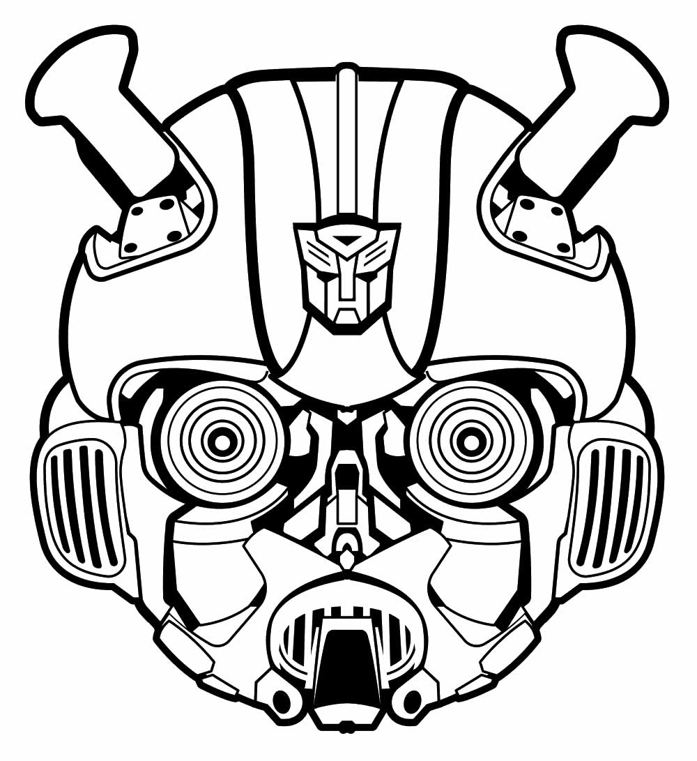 Máscara dos Transformers para imprimir - Bumblebee
