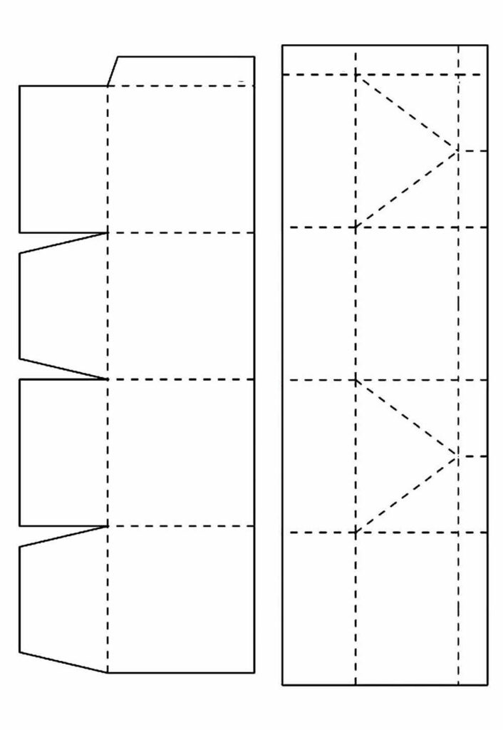 Molde de Caixa de Papel - Lembrancinha