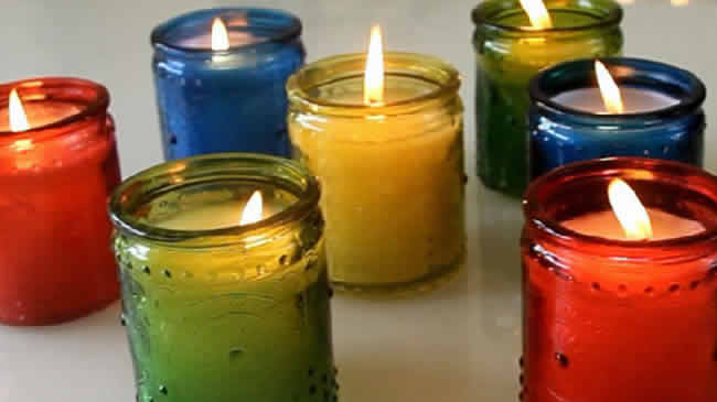 Velas Artesanais com Potes de Vidro