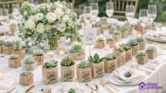 Lembrancinhas com Suculentas