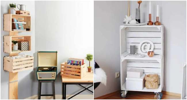 Decoração com Caixotes de Feira