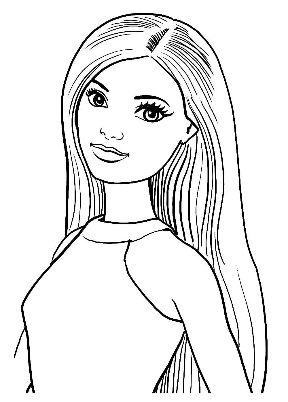 Desenho da Barbie para colorir