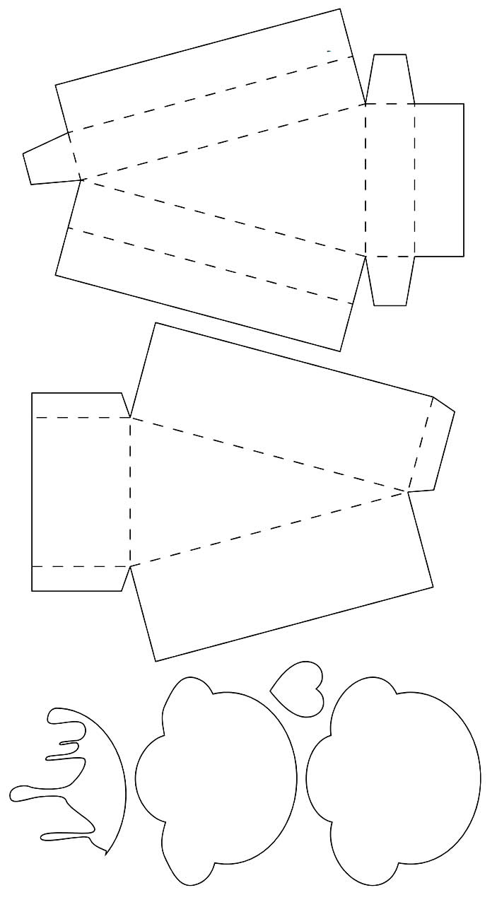 Molde de Caixinha de Papel