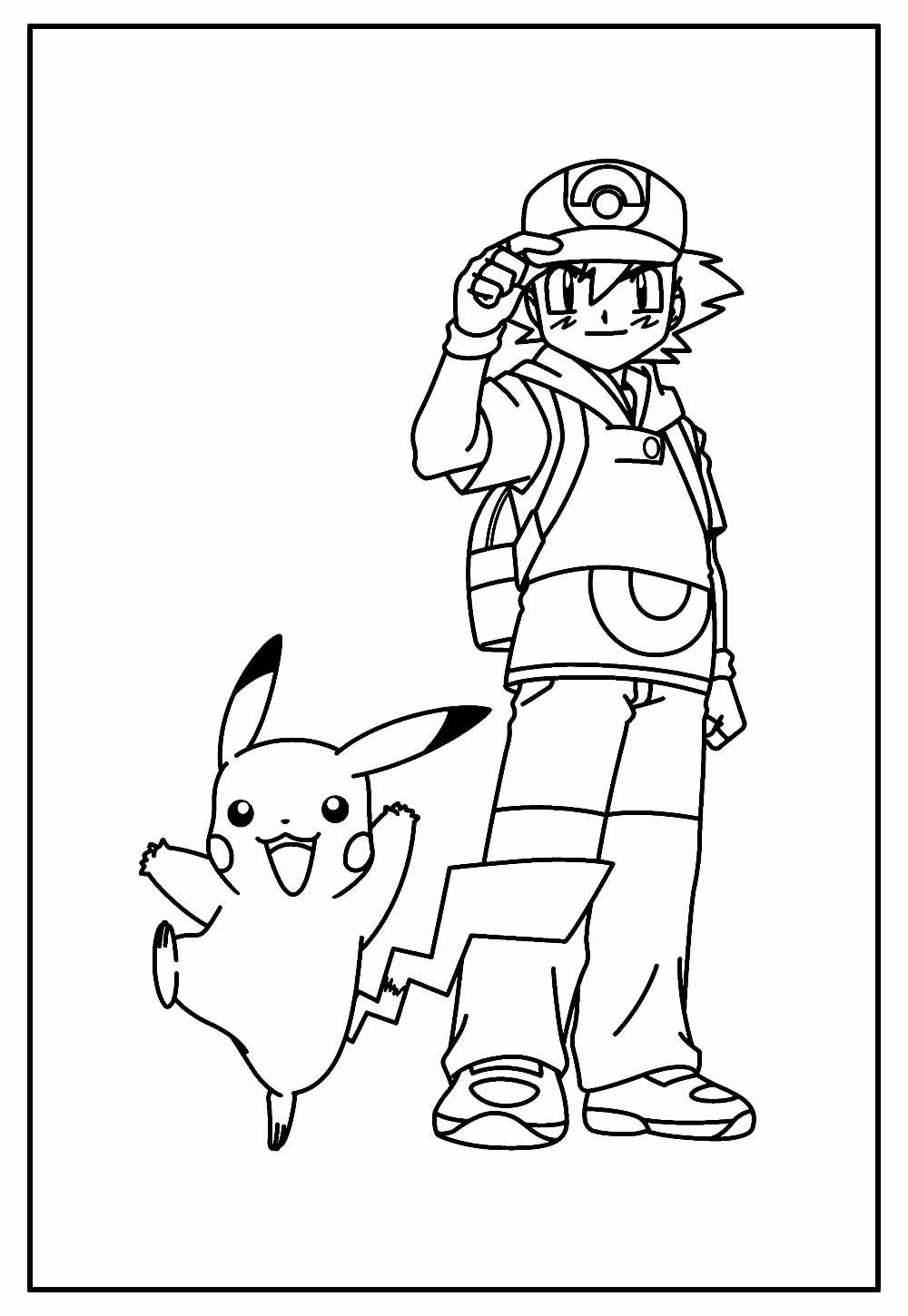 Desenho de Ash para pintar