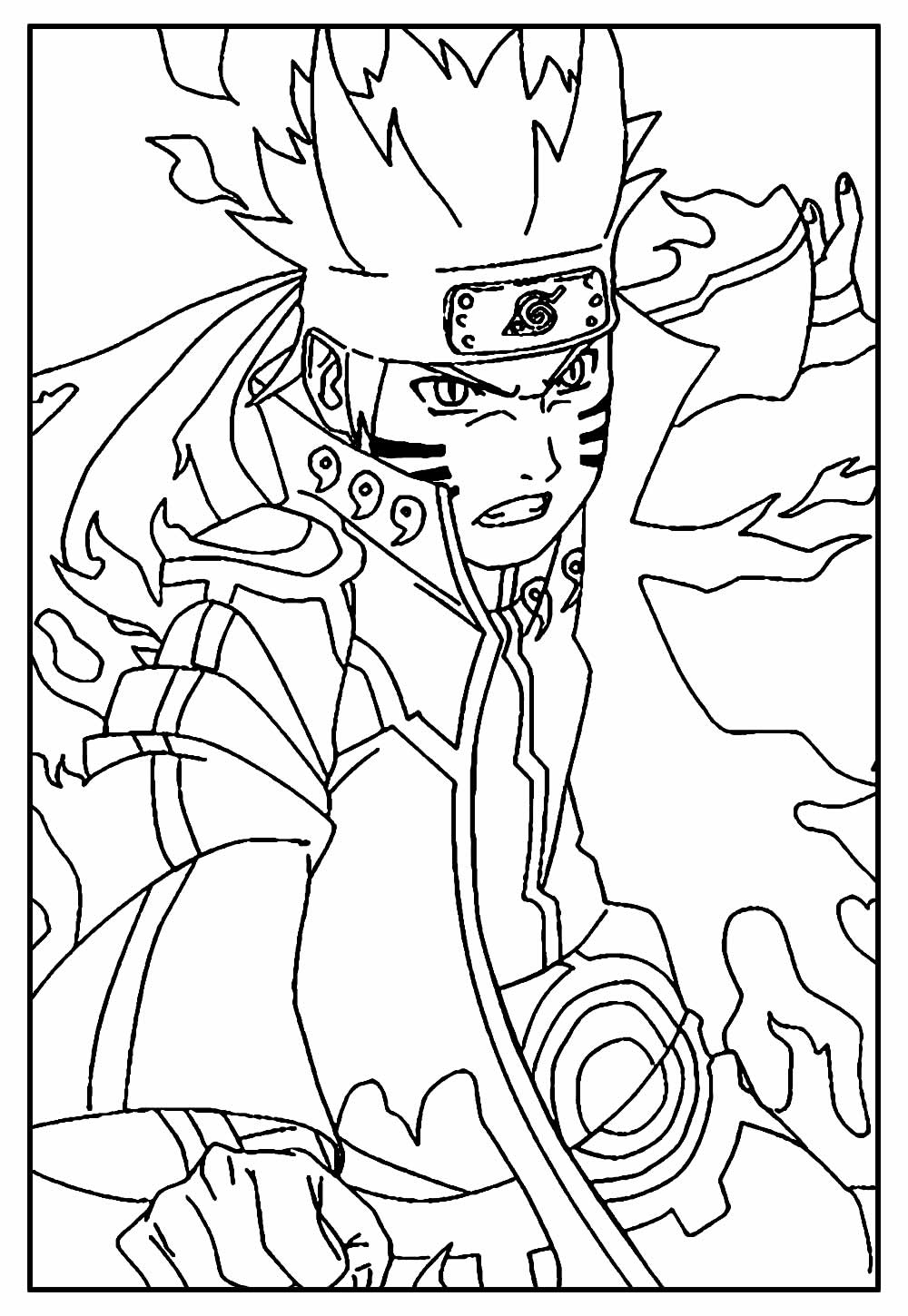 Kakashi para colorir - Blog Ana Giovanna