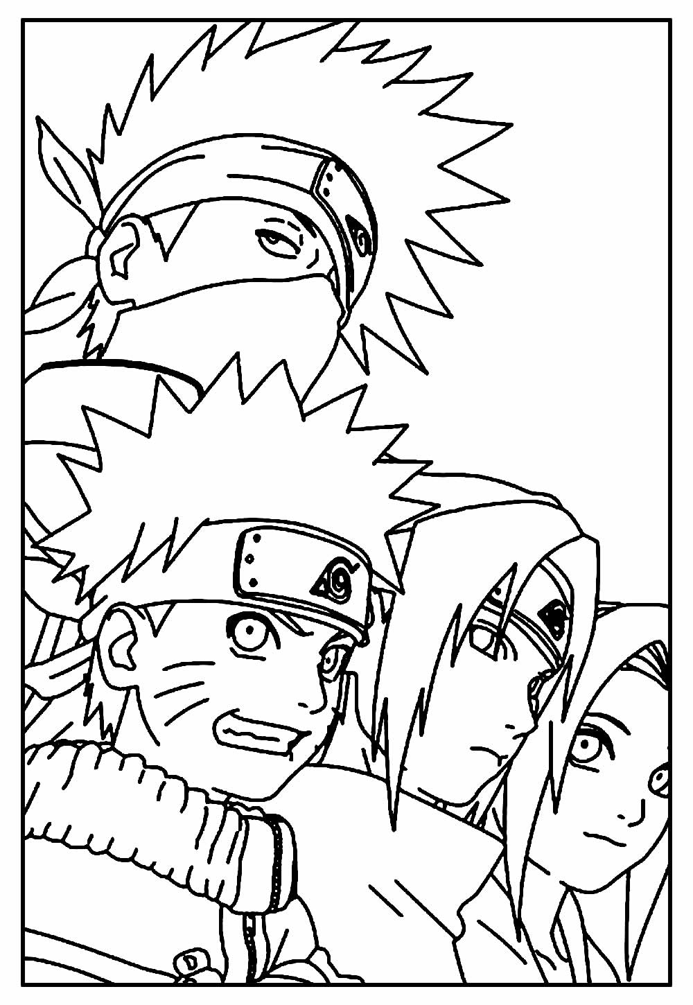 Naruto souriant - Naruto - Just Color Crianças : Páginas para colorir para  crianças