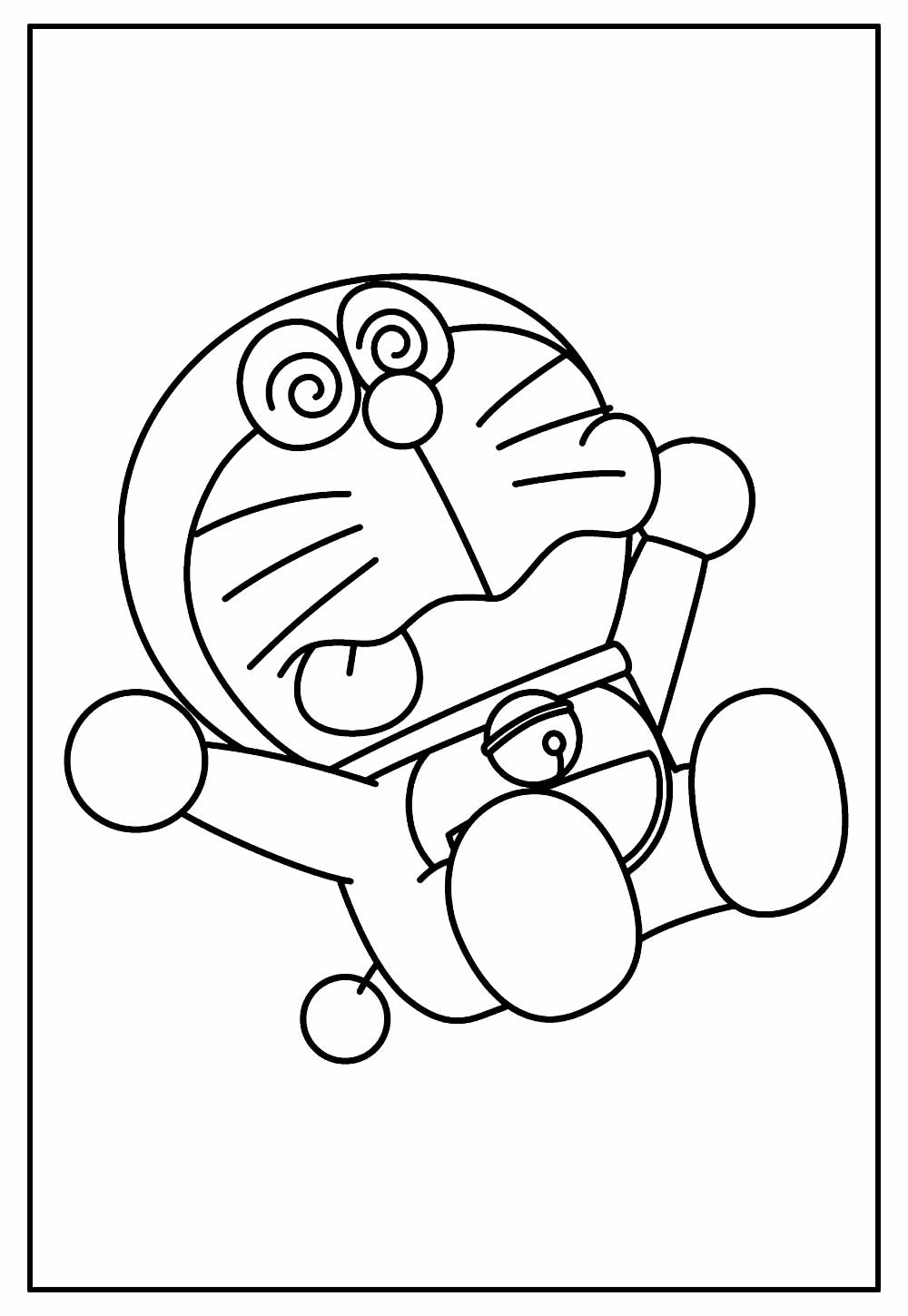 Desenho para pintar e colorir - Doraemon