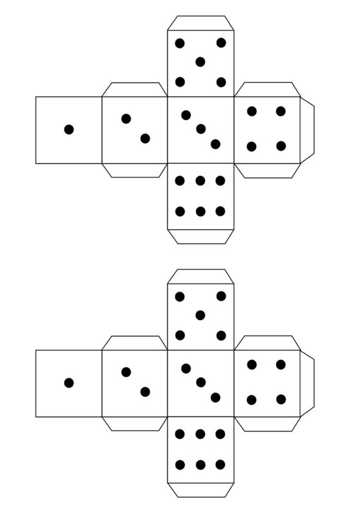Dados de Papel para imprimir