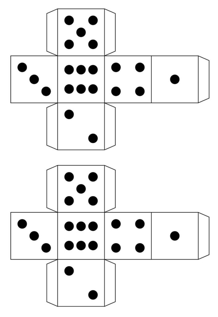 Molde de Dados de Papel