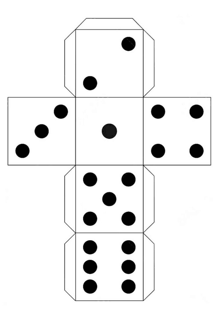 Molde de Dado de Papel