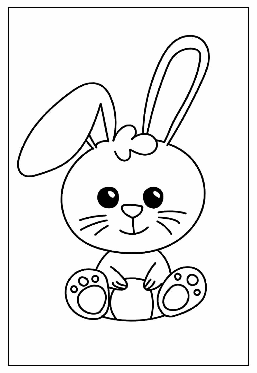Coelhinho para colorir e pintar - Imagem