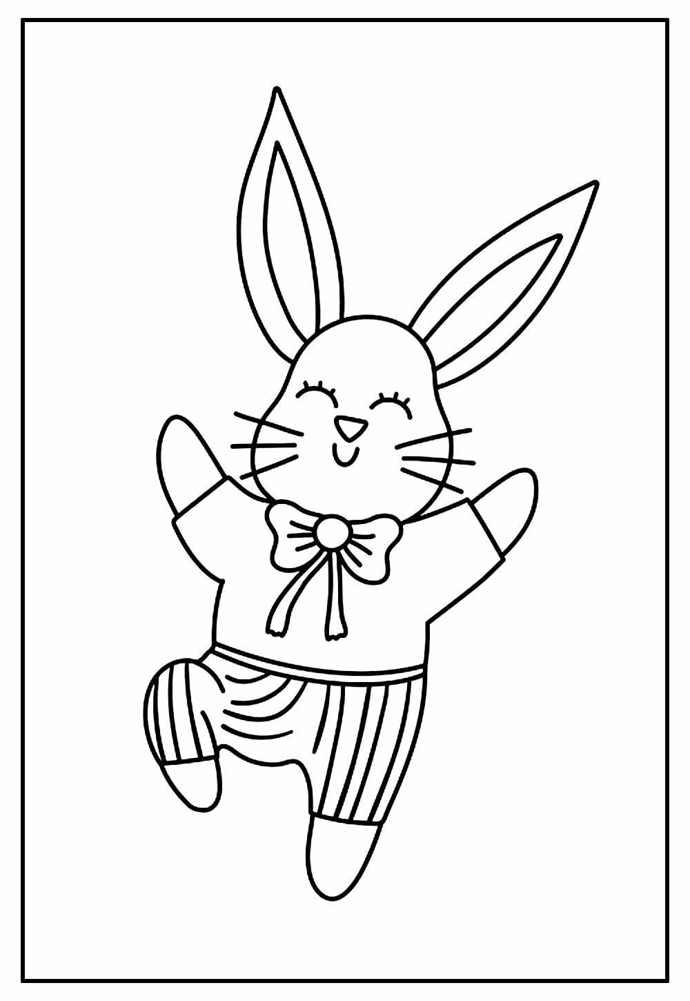 Desenho de Coelhinho para colorir e pintar