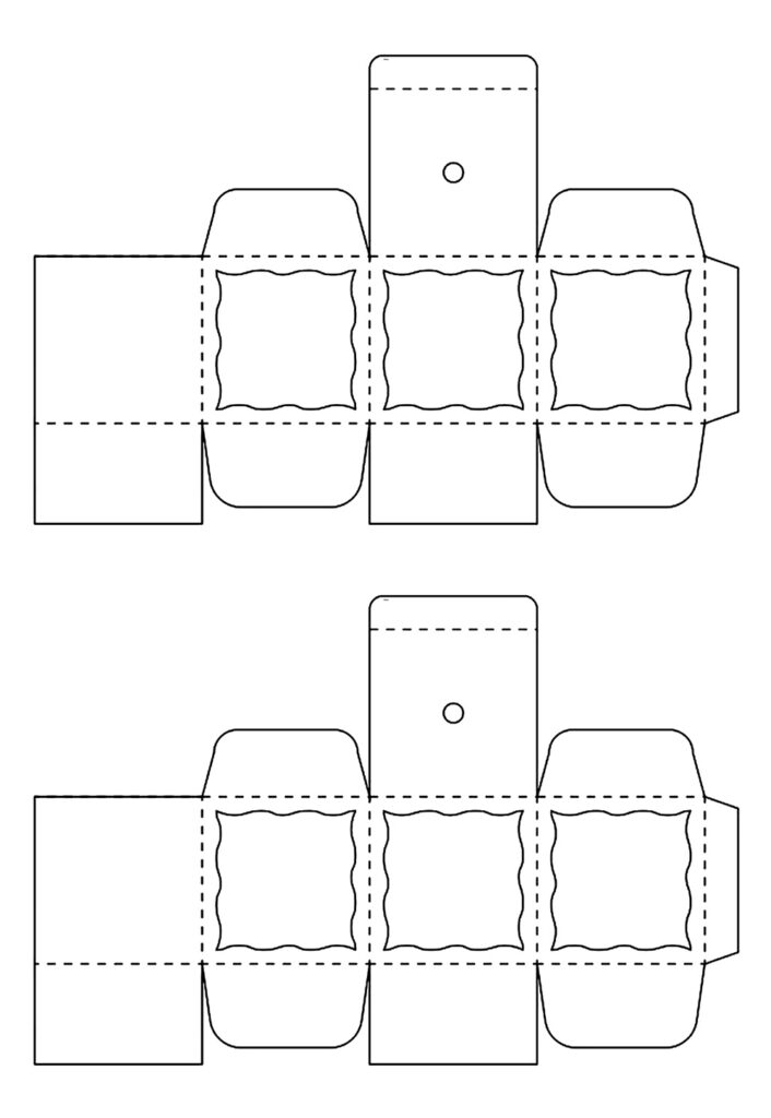 Molde de Caixinhas de Papel